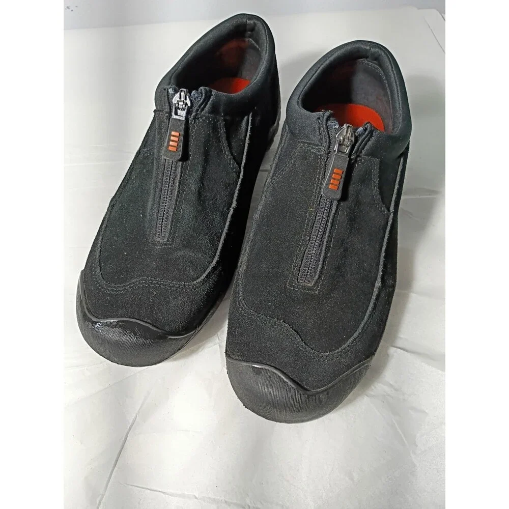 Lands' End Women’s Size 6.5B Suede Zipper Casual Outdoor Shoes Stretch Walking